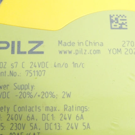 Pilz Kontakterweiterung 751107 PNOZ s7 C 24VDC 4 n/o 1 n/c / Neu OVP - Maranos.de