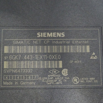 Siemens S7-400 CP 443-1 6GK7443-1EX11-0XE0 6GK7 443-1EX11-0XE0