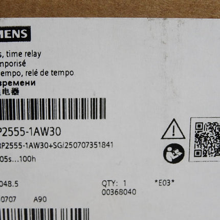 Siemens Zeitrelais 3RP2555-1AW30 0.05s…100h / Neu OVP - Maranos.de