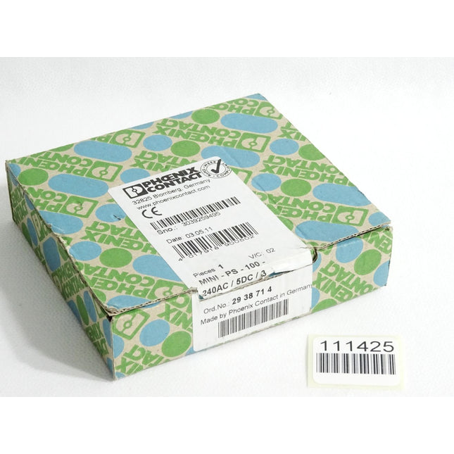 Phoenix Contact 2938714 MINI-PS-100-240AC/ 5DC/3 Stromversorgung / Neu OVP - Maranos.de