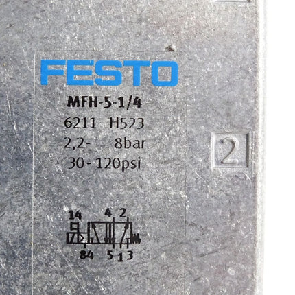 Festo 6211 Magnetventil MFH-5-1/4 / unbenutzt - Maranos.de
