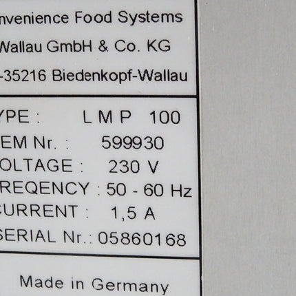 Convenience Food Systems LMP100 - Maranos.de
