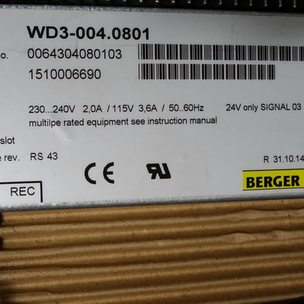 Berger Lahr Schneider Electric 3-Phasen Stepper Drive WD3-004.0801 64304080103