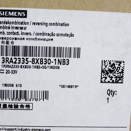 Siemens Wendekombination 3RA2335-8XB30-1NB3 / Neu OVP versiegelt - Maranos.de