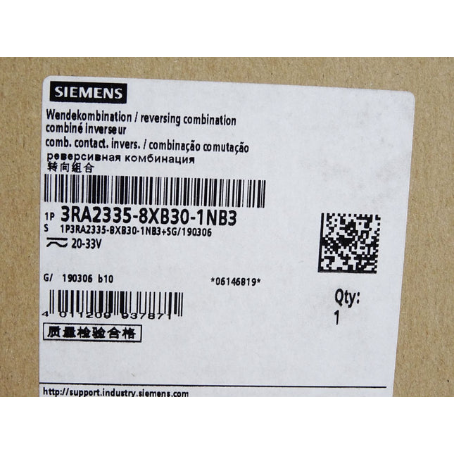 Siemens Wendekombination 3RA2335-8XB30-1NB3 / Neu OVP versiegelt - Maranos.de