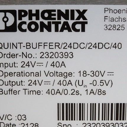 Phoenix Contact 2320393 QUINT-BUFFER/24DC/24DC/40 / Neuwertig - Maranos.de