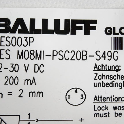 Balluff BES003P BES M08MI-PSC20B-S49G Induktive Näherungsschalter / Neu OVP - Maranos.de