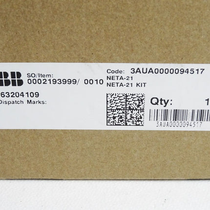 ABB 63204109 NETA-21 KIT 3AUA0000094517 3AUA0000094517D2060337WS / Neu OVP - Maranos.de