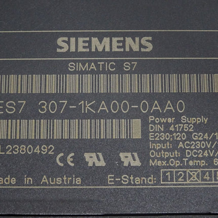 Siemens S7-300 PS307 6ES7307-1KA00-0AA0 6ES7 307-1KA00-0AA0