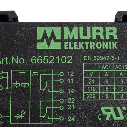 Murr Eletronik 6652102 MIRO 12,4 24VDC-2U Ausgangsrelais - Maranos.de