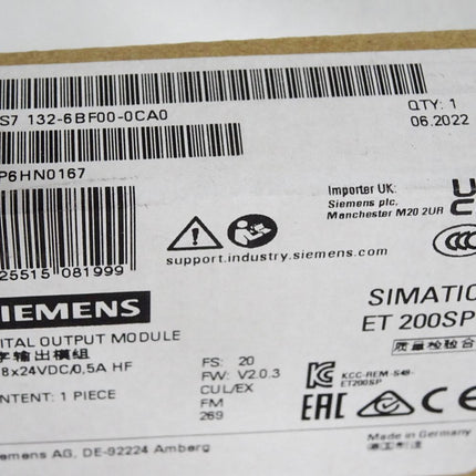 Siemens ET200SP DO 6ES7132-6BF00-0CA0 6ES7 132-6BF00-0CA0 / Neu OVP versiegelt - Maranos.de