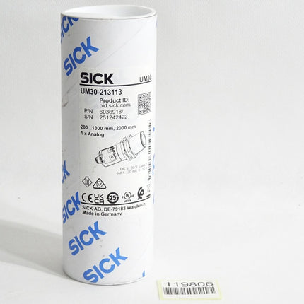 Sick Ultraschall-Distanzsensor UM30-213113 6036918 / Neu OVP
