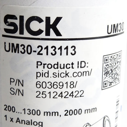 Sick Ultraschall-Distanzsensor UM30-213113 6036918 / Neu OVP