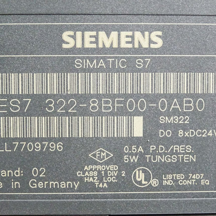 Siemens S7-300 Digitalausgabe SM322 6ES7322-8BF00-0AB0 6ES7 322-8BF00-0AB0 - Maranos.de