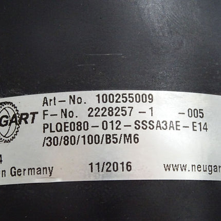 Neugart Getriebe 100255009 PLQE080-012-SSSA3AE-E14/30/80/100/B5/M6