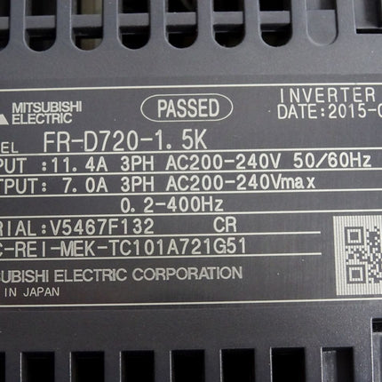 Mitsubishi Umrichter FR-D720-1.5K 1.5kW - Maranos.de