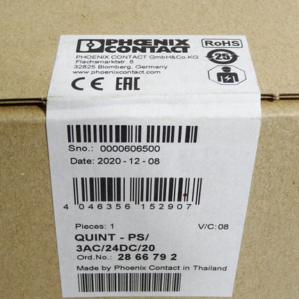 Phoenix Contact 2866792 QUINT-PS/3AC/24DC/20 Stromversorgung Neu OVP versiegelt - Maranos.de