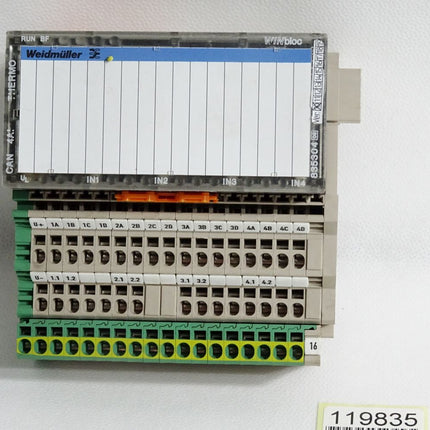Weidmüller 835304 CAN 4AI Thermo Basisklemmblock ZSB-1.5/16-S/S/PE-TF 224075 - Maranos.de
