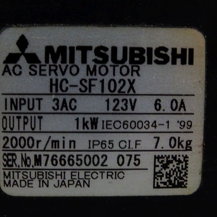 Mitsubishi Servomotor HC-SF102X 2000r/min - Maranos.de