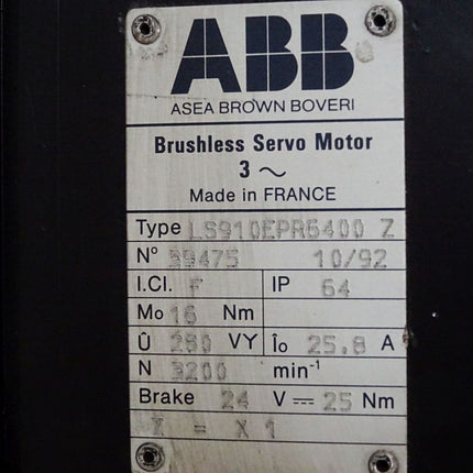 ABB Servomotor LS910EPR6400-Z 3200min-1 - Maranos.de