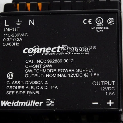Weidmüller Connect Power 9928890012 CP-SNT 24W Switchmode power Supply