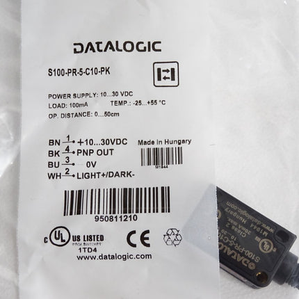 Datalogic S100-PR-5-C10-PK 950811210 Reflexions-Lichttaster / Neu OVP - Maranos.de