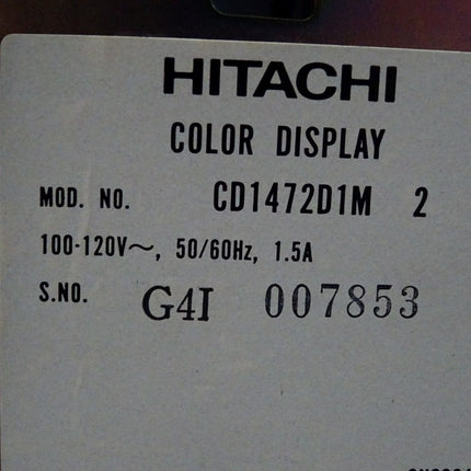 Hitachi Monitor Color Display CD1472D1M 2 - Maranos.de
