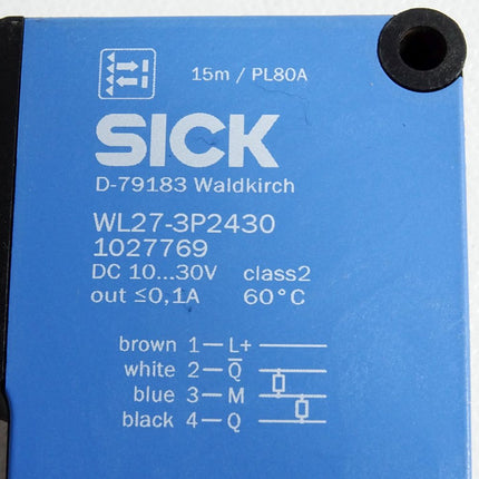 Sick 1027769 WL27-3P2430 Reflexions-Lichtschranke - Maranos.de