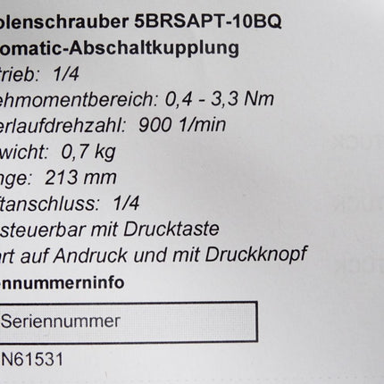 Cooper Cleco Pistolenschrauber 5BRSAPT-10BQ / Neuwertig - Maranos.de