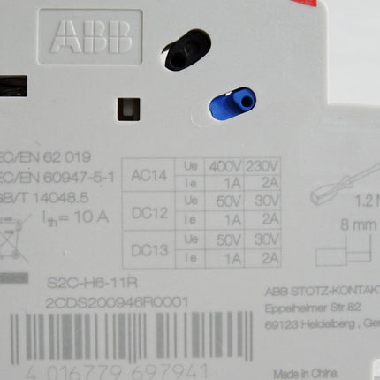 ABB Hilfsschalter 2CDS200946R0001 / S2C-H6-11R / Unbenutzt - Maranos.de