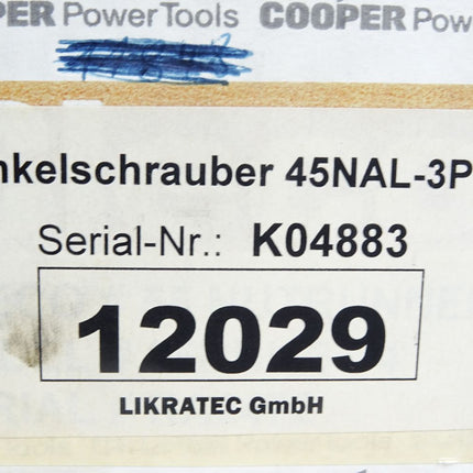 Cooper Cleco Druckluftwinkelschrauber 45NAL-3P-4