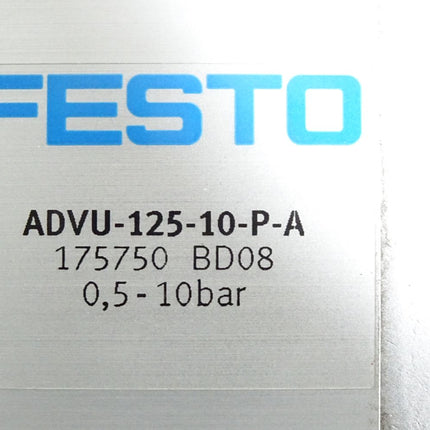 Festo Kompaktzylinder ADVU-125-10-P-A 175750 / Unbenutzt mit Lagerspuren - Maranos.de
