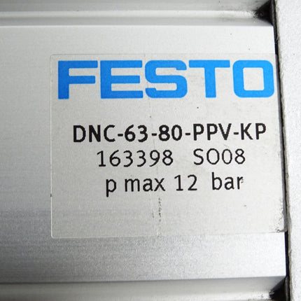 Festo Normzylinder DNC-63-80-PPV-KP 163398 / Unbenutzt mit Lagerspuren - Maranos.de