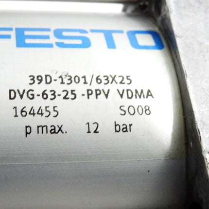 Festo Normzylinder DVG-63-25-PPV 164455 / Unbenutzt mit Lagerspuren - Maranos.de