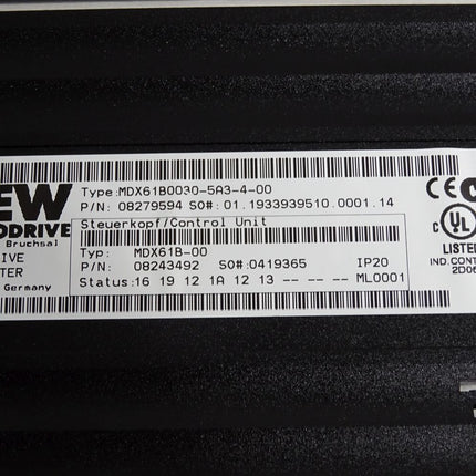 SEW Umrichter MDX61B0030-5A3-4-00 08279594 MDX61B-00 MDX60A0030 DFP21B Neuwertig - Maranos.de