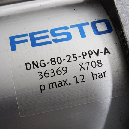 Festo Normzylinder DNG-80-25-PPV-A 36369 / Unbenutzt mit Lagerspuren