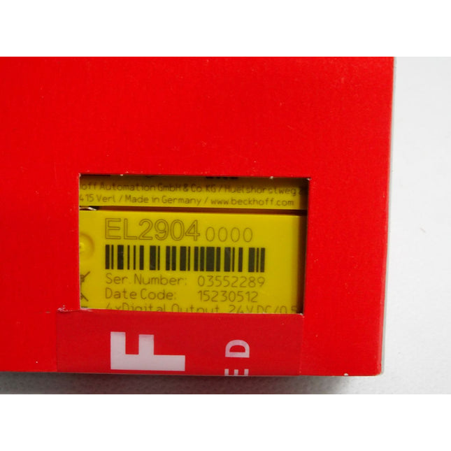 Beckhoff EtherCAT-Klemme 4-Kanal-Digital-Ausgang EL2904 0000 /Neu OVP versiegelt
