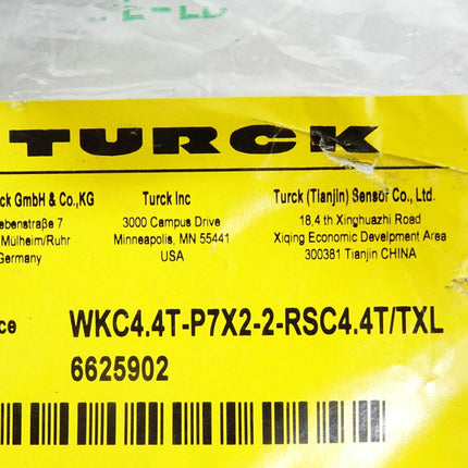 Turck Aktuator- und Sensor-leitung WKC4.4T-P7X2-2-RSC4.4T/TXL 6625902 / Neu OVP - Maranos.de