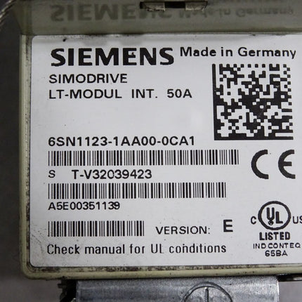 Siemens Simodrive LT-Modul INT.50A 6SN1123-1AA00-0CA1 Version E - Maranos.de