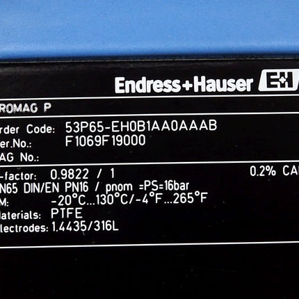 Endress+Hauser PROMAG 53P 53P65-EH0B1AA0AAAB  / Unbenutzt mit Lagerspuren - Maranos.de
