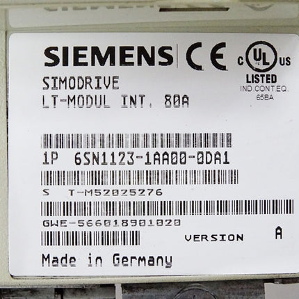 Siemens Simodrive LT-Modul INT.80A 6SN1123-1AA00-0DA1 Version A - Maranos.de