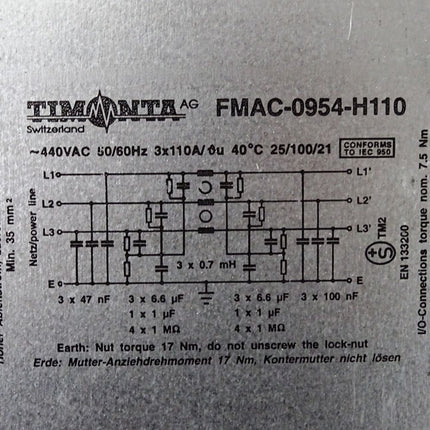 Timonta FMAC-0954-H110 Netzfilter - Maranos.de