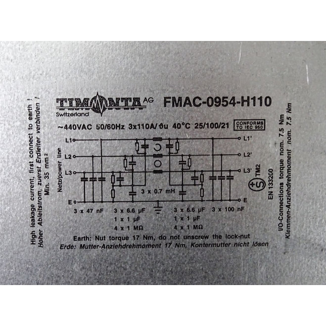 Timonta FMAC-0954-H110 Netzfilter - Maranos.de