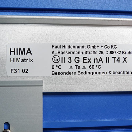 Hima Sicherheitssteuerung HIMatrix F3102 - Maranos.de