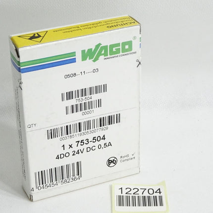 Wago 4-Kanal-Digitalausgang 4D0 753-504 ohne Stecker / Neu OVP versiegelt