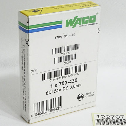 Wago 8-Kanal-Digitaleingang 8DI 753-430 ohne Stecker / Neu OVP versiegelt
