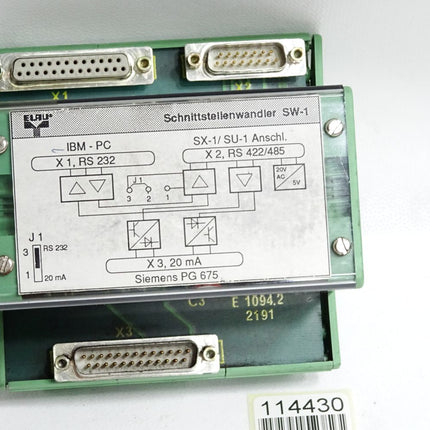 Elau Schnittstellenwandler SW-1 SW-1/12 Wandler IBM-PG/PT-1 - Maranos.de