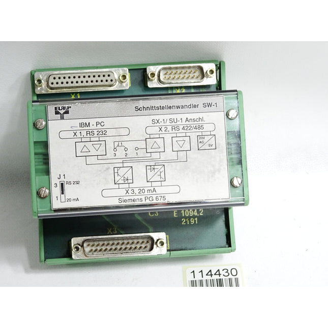 Elau Schnittstellenwandler SW-1 SW-1/12 Wandler IBM-PG/PT-1 - Maranos.de