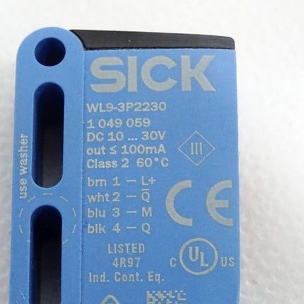 Sick W9 Optischer Sensor Reflektierend PnP Ausgang WL9-3P2230 4P 1049059