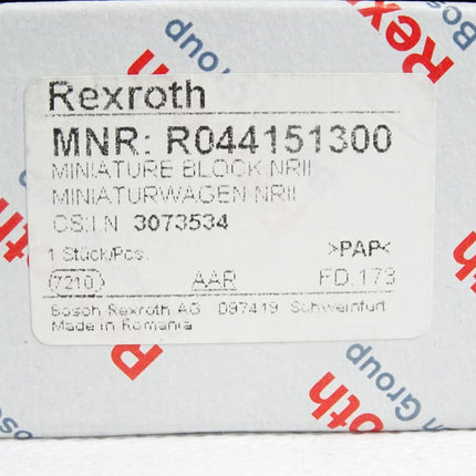 Rexroth Miniaturwagen RESIST NRII MWA-015-BLS-C1-H-3 R044151300 / Neu OVP